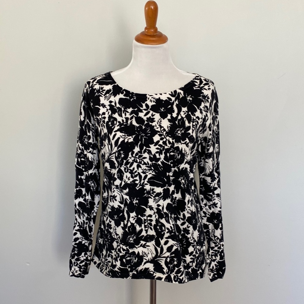 Black and White Pullover Sweater